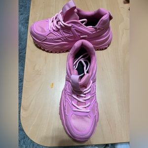 Pink tennis shoes